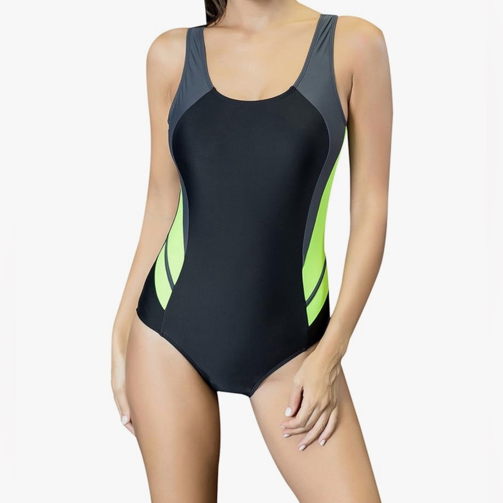 Uhnice one piece, Size M  black/green/gray